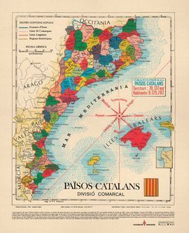 MAPA DELS PAÏSOS CATALANS. BALLESTER I CANALS 