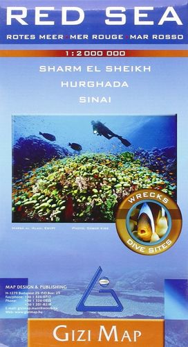 RED SEA 1:2.000.000 WRECKS DIVE SITES - LUGARES DE BUCEO *